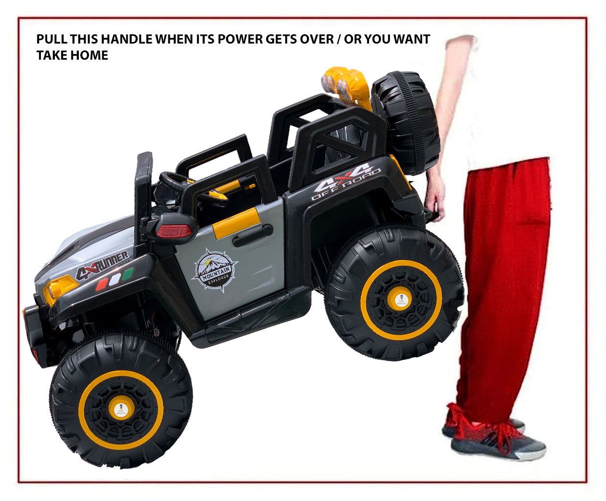 Kids Big Size 4x4 Battery Operated Electric Jeep For 1-8 Years Boys & Girls | 3 Mode Control Remote + Mobile App + Manual Drive Kids Big Size 4x4 Battery Operated Electric Jeep For 1-8 Years Boys & Girls | 3 Mode Control Remote + Mobile App + Manual Drive